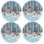 Hermia Salvamanteles Individuales Multicolor Pack de 4